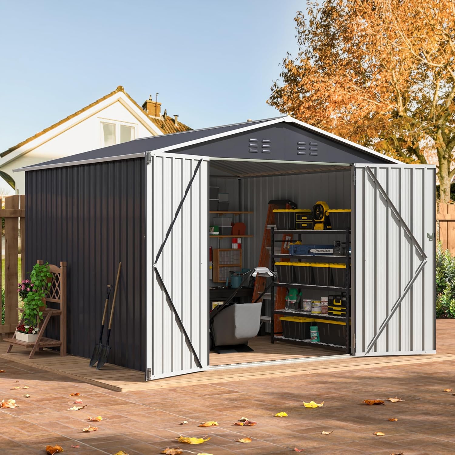 Farming And Agriculture - 8x8 FT Outdoor Storage Shed, Utility
