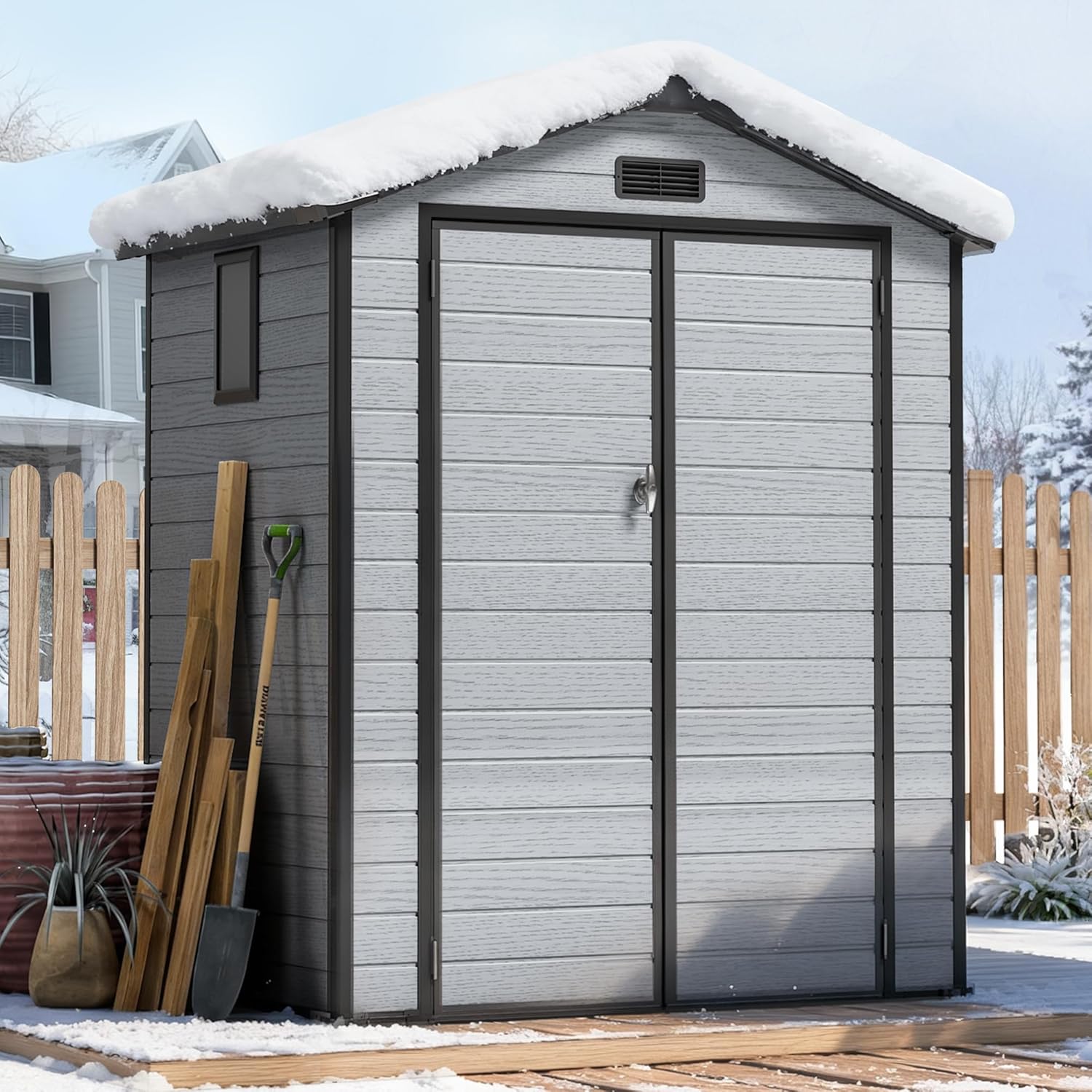 6X4 FT Outdoor Shed, Plastic S - Farming And Agriculture 评论和价格