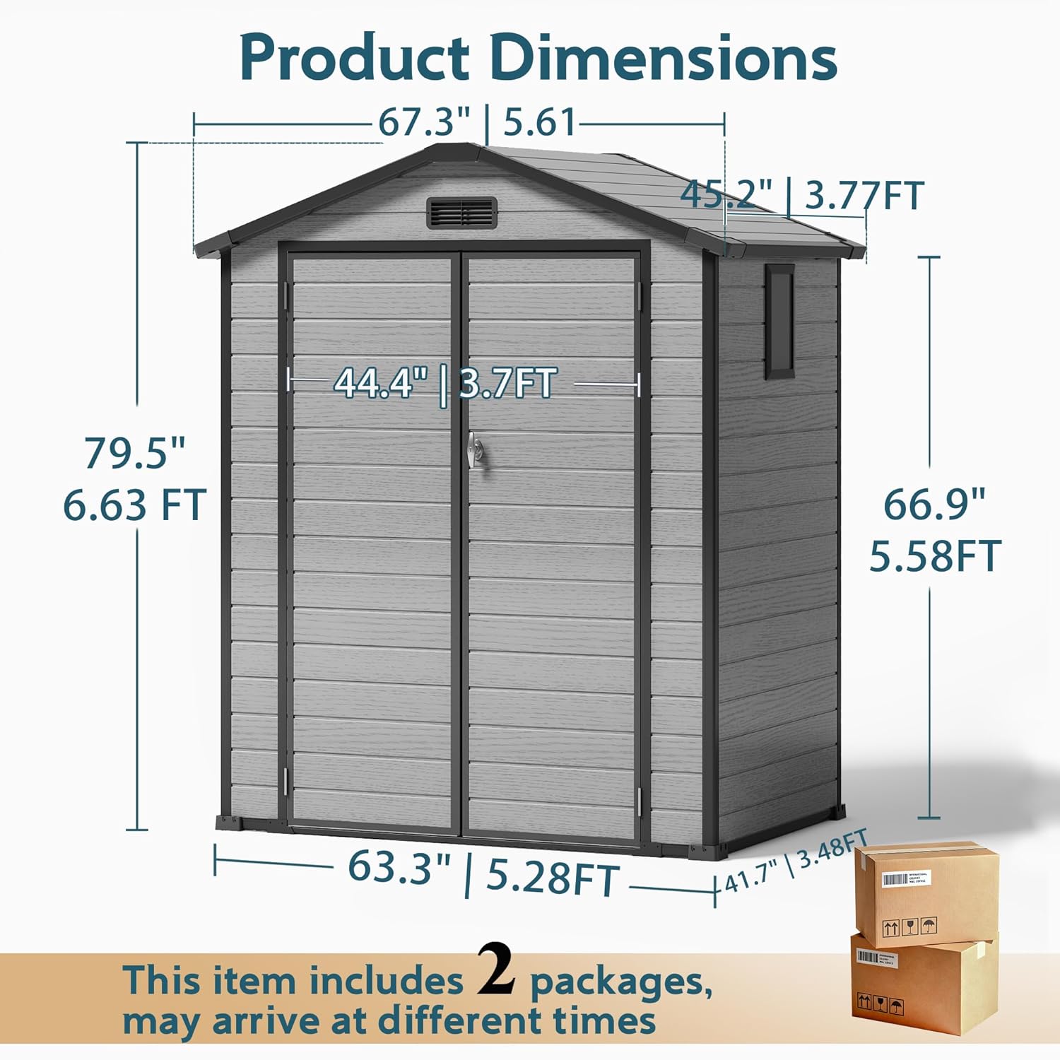 6X4 FT Outdoor Shed, Plastic S - Farming And Agriculture 评论和价格
