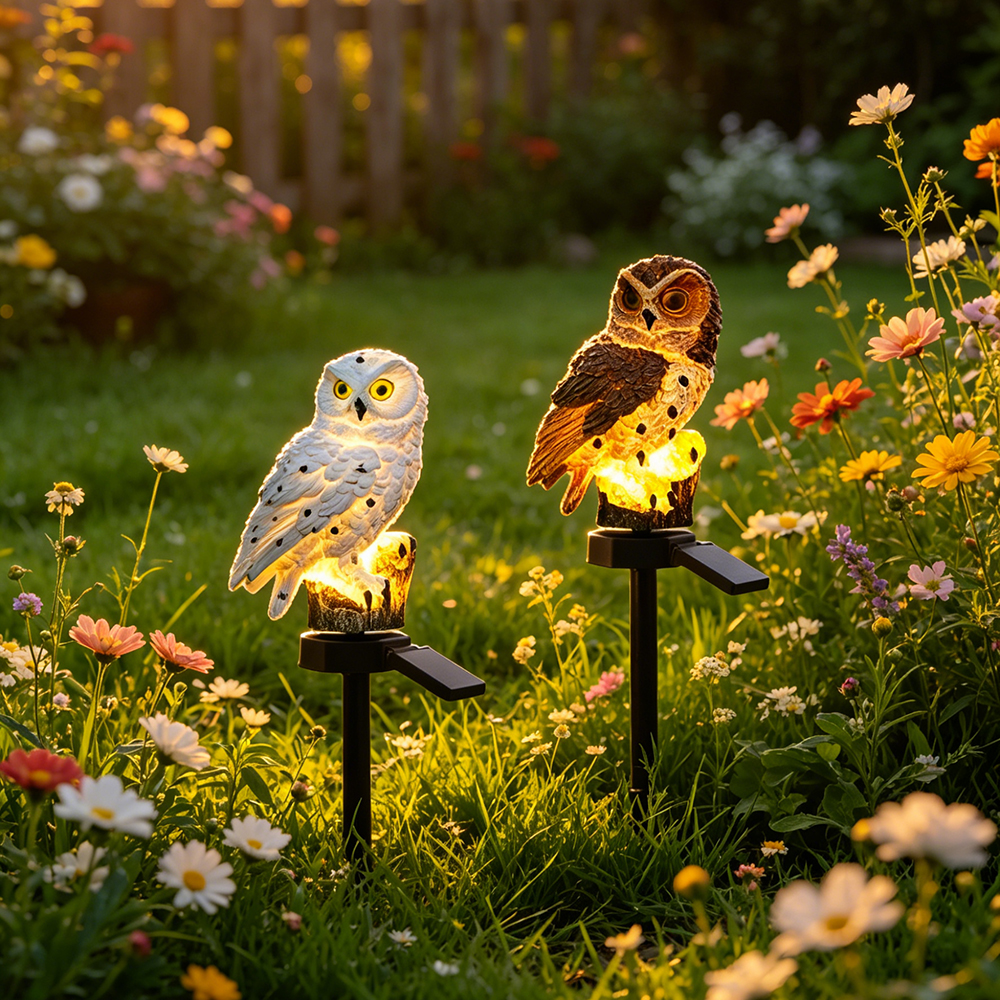Owl Solar Light, Resin Owl Gro - Farming And Agriculture 评论和价格