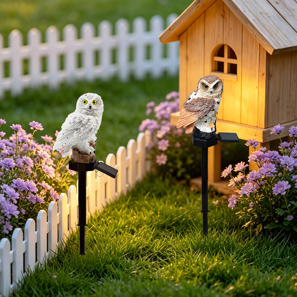 Owl Solar Light, Resin Owl Gro - Farming And Agriculture 评论和价格