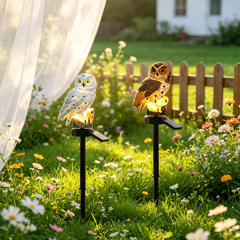 Owl Solar Light, Resin Owl Gro - Farming And Agriculture 评论和价格