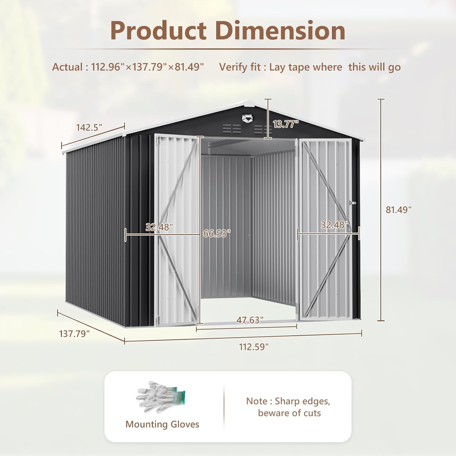 10x12 FT Metal Outdoor Storage - Farming And Agriculture 评论和价格