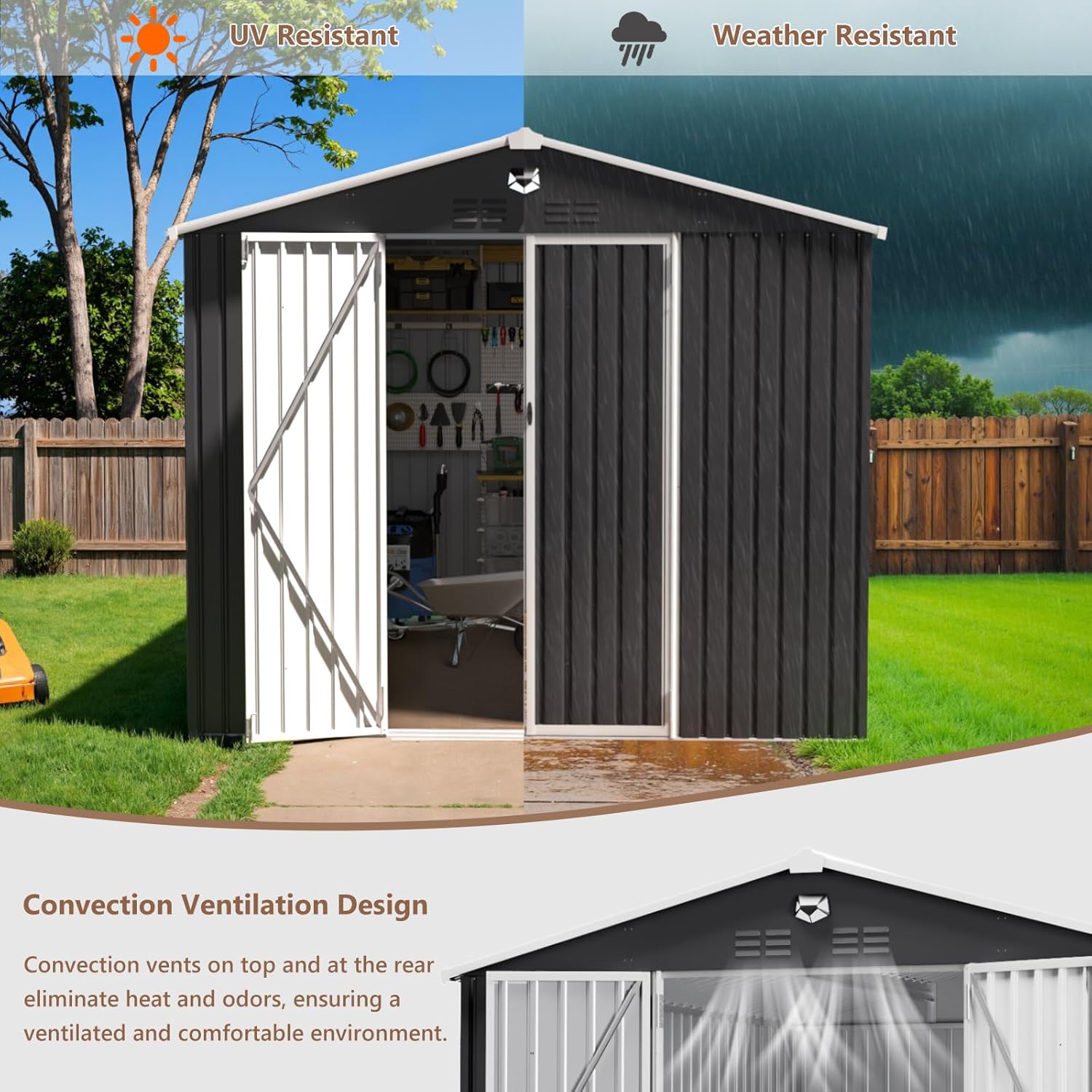 10x12 FT Metal Outdoor Storage - Farming And Agriculture 评论和价格