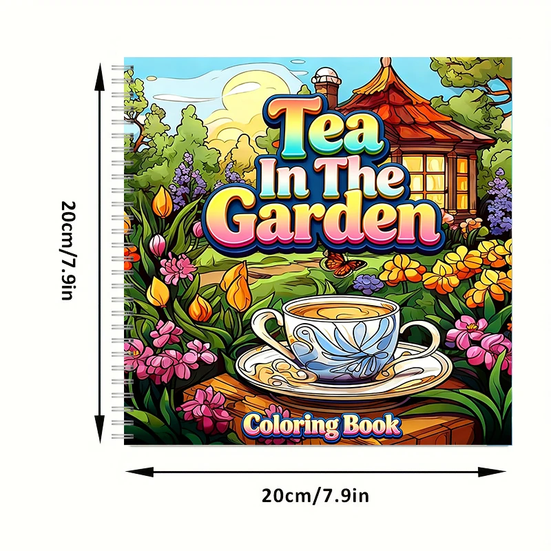 Tea In The Gardens Coloring Bo - Farming And Agriculture 评论和价格